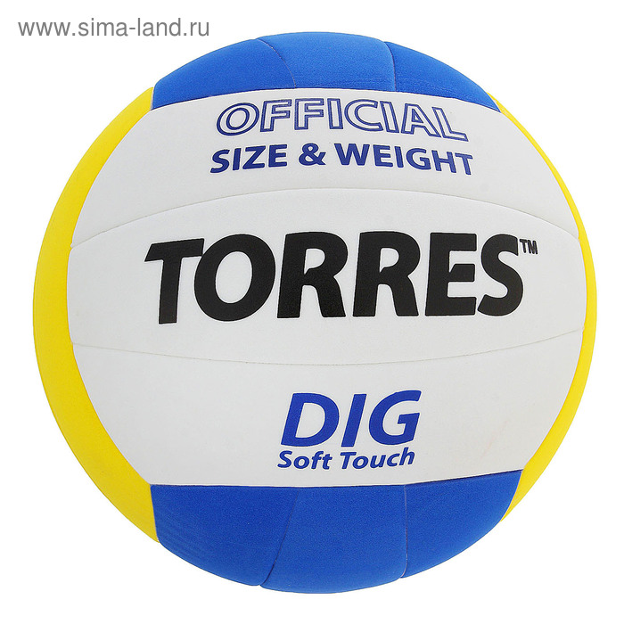 фото Мяч волейбольный torres dig, v20145, размер 5, клееный