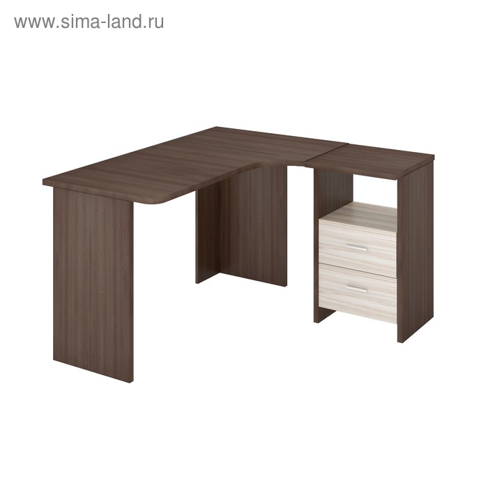 Угловой стол, 1200 × 1300 × 770 мм, правый угол, цвет шамони/карамель стол угловой мэрдэс сту 160 шк прав шамони карамель