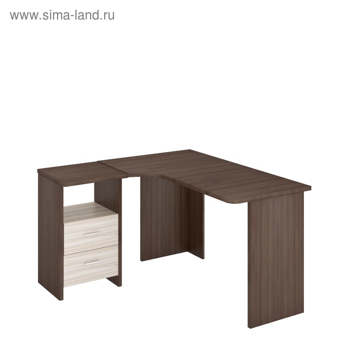 Угловой стол, 1200 × 1300 × 770 мм, левый угол, цвет шамони/карамель стол угловой мэрдэс сту 160 шк прав шамони карамель