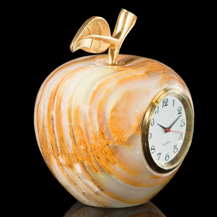 Часы «Яблоко», 2,5", 7х6х6 см, оникс
