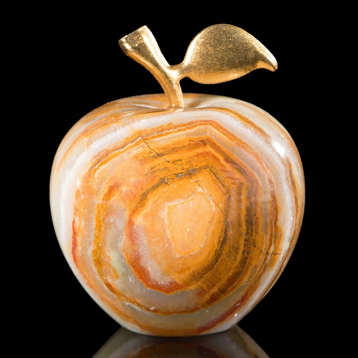 Часы «Яблоко», 2,5", 7х6х6 см, оникс