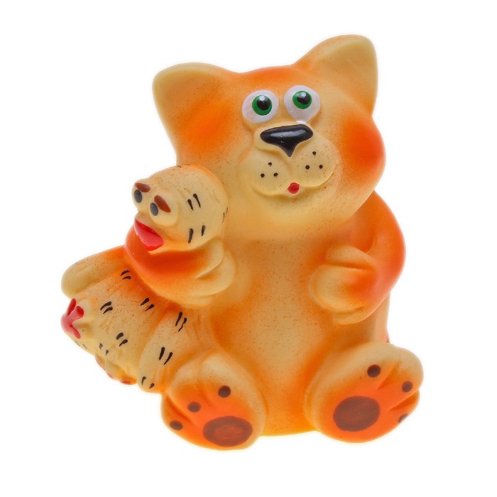 Резиновая игрушка "Кот и гусь"