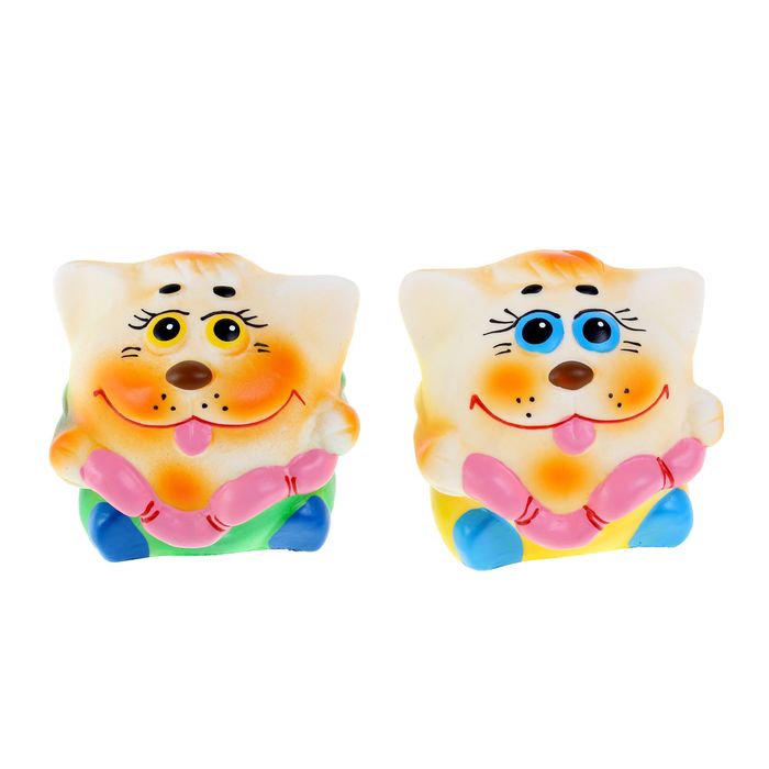 Резиновая игрушка "Кот-мяч", МИКС