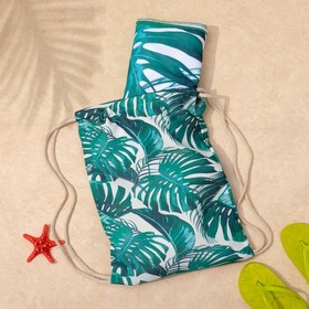Полотенце пляжное в сумке Этель "Тропики", 70*140 см, микрофибра, 100% п/э от Сима-ленд
