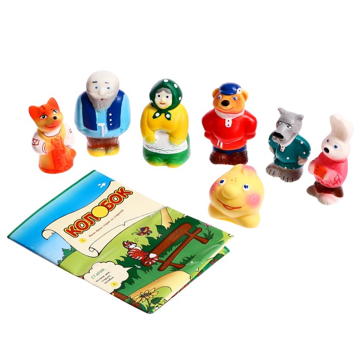 Набор резиновых игрушек «Колобок», 7 шт. набор резиновых игрушек колобок