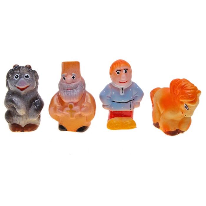 Набор резиновых игрушек "Сказка о Попе и его работнике Балде "