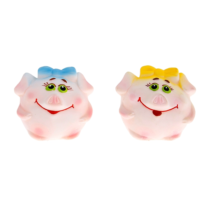 Резиновая игрушка "Свинка-мяч", МИКС