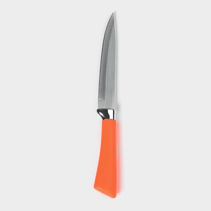 фото Нож кухонный доляна «рич», лезвие 12,5 см, цвет оранжевый