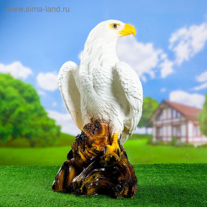 Садовая фигура Орел белый, 60см фигура садовая орел на бревне 61x30x30 см