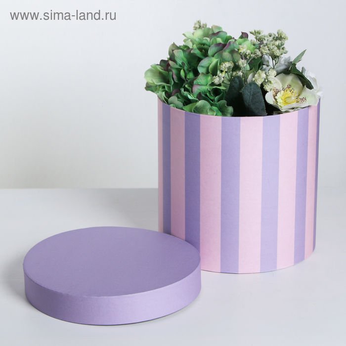 

Подарочная коробка круглая «Полоски», 20 × 20 х 20 см