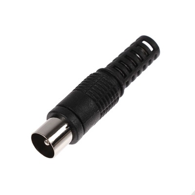 Разъём штекер LuazON телевизионный без пайки в пластиковом корпусе