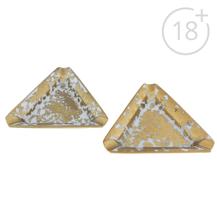 Пепельница "Золотые цветы", МИКС