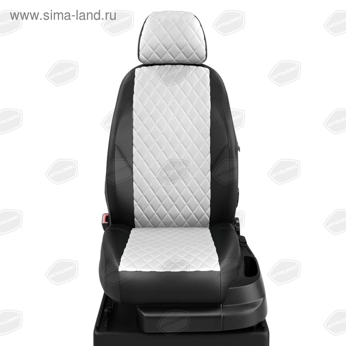 

Авточехлы для Peugeot 206 с 1998-2008 г., седан, перфорация, экокожа, цвет белый, чёрный