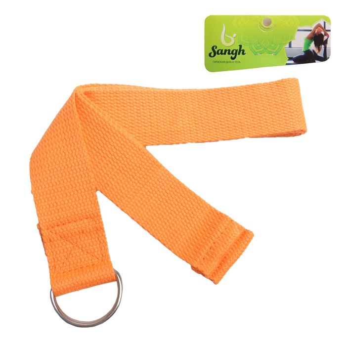 Ремень для йоги 180х4 см, цвета МИКС