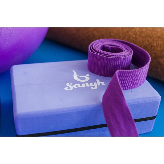 Ремень для йоги 180х4 см, цвета МИКС