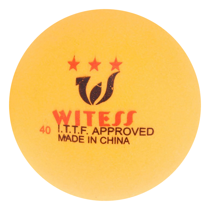 Мяч для настольного тенниса, 3 звезды, цвет жёлтый