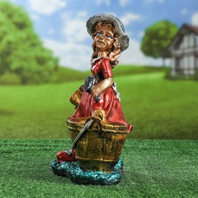 

Садовая фигура "Девочка огородница" 32 см, микс