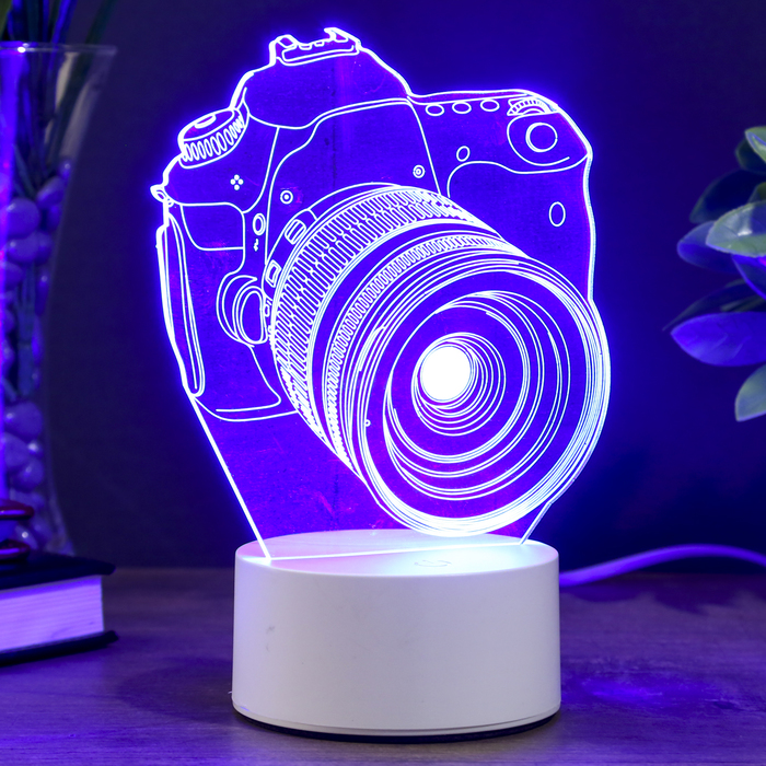 Светильник "Фотоаппарат" LED RGB от сети 9,5х12х17см