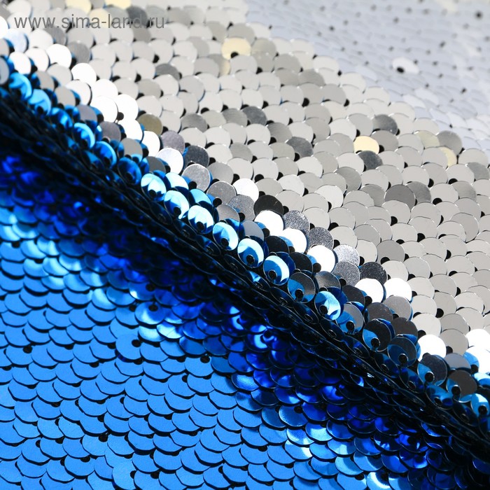 Ткань для пэчворка «Голубая-серебряная», 33 × 33 см