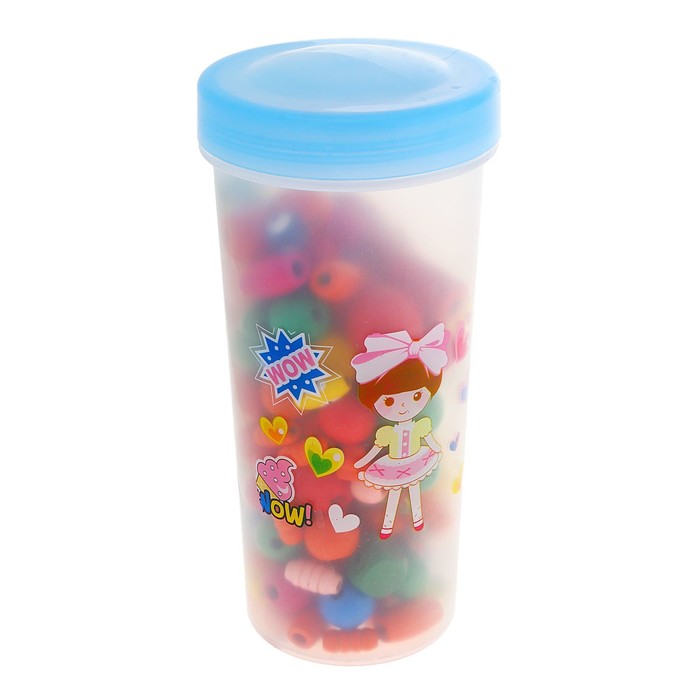 Шнуровка "Бусинки в стакане" с леской, МИКС