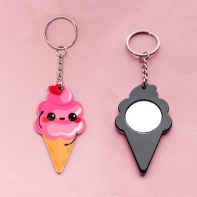 

Брелок с зеркальцем «Мороженое», 4 х 6,9 см