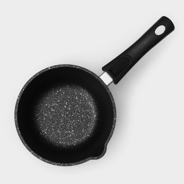 Набор кухонной посуды «Мраморная №3», 6 предметов, антипригарное покрытие, цвет тёмный мрамор