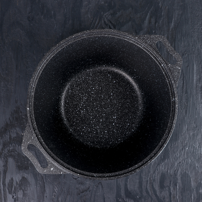 Набор кухонной посуды «Мраморная №6», цвет тёмный мрамор