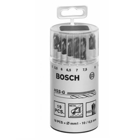 

Набор сверл по металлу BOSCH 2607018361, HSS-G, 19 шт, d=1-10 мм, цилиндрический хвостовик