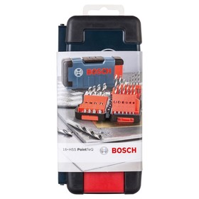 

Набор сверл по металлу BOSCH 2608577350, HSS, PointTeQ ToughBox, 18 шт, d=1-10 мм