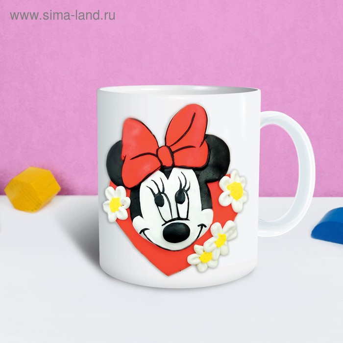 

Кружка для декорирования полимерной глиной, Минни Маус