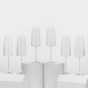 Набор бокалов для шампанского Lord, 340 мл, хрустальное стекло, 6 шт