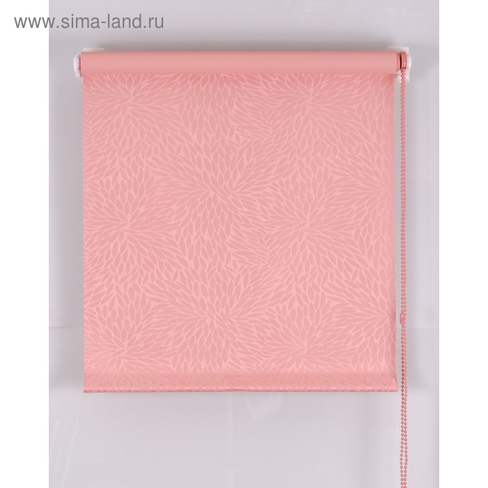 Рулонная штора Blackout, размер 100х160 см, имитация жаккарда «подсолнух», цвет розовый
