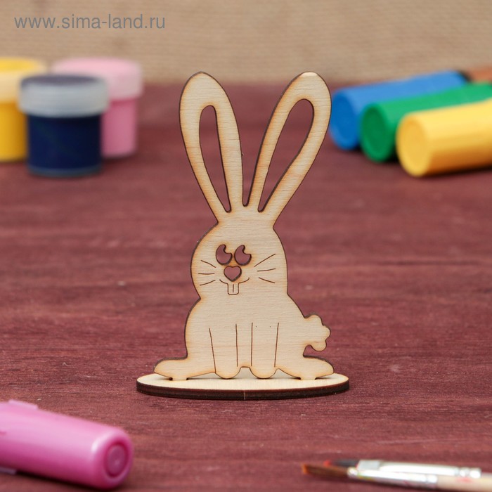 Заготовка для творчества «Кролик-глазастик», на подставке россия заготовка для декорирования mr carving елочка на подставке фанера