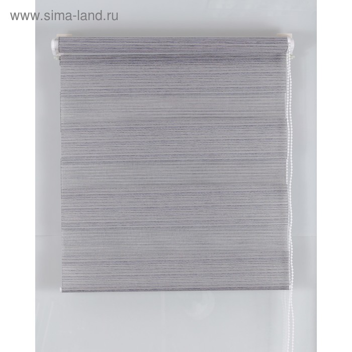фото Рулонная штора «зебра», размер 200х160 см, цвет серый магеллан