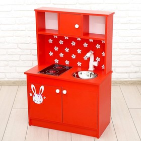 Игровая мебель «Кухонный гарнитур: Зайка», цвет красный Ош