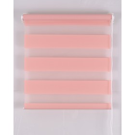Рулонная штора, «День и Ночь», размер 40 х 160 см, цвет розовый