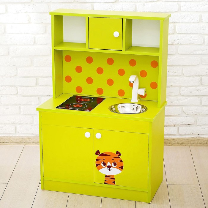 Игровая мебель «Кухонный гарнитур: Тигрёнок», цвет зелёный