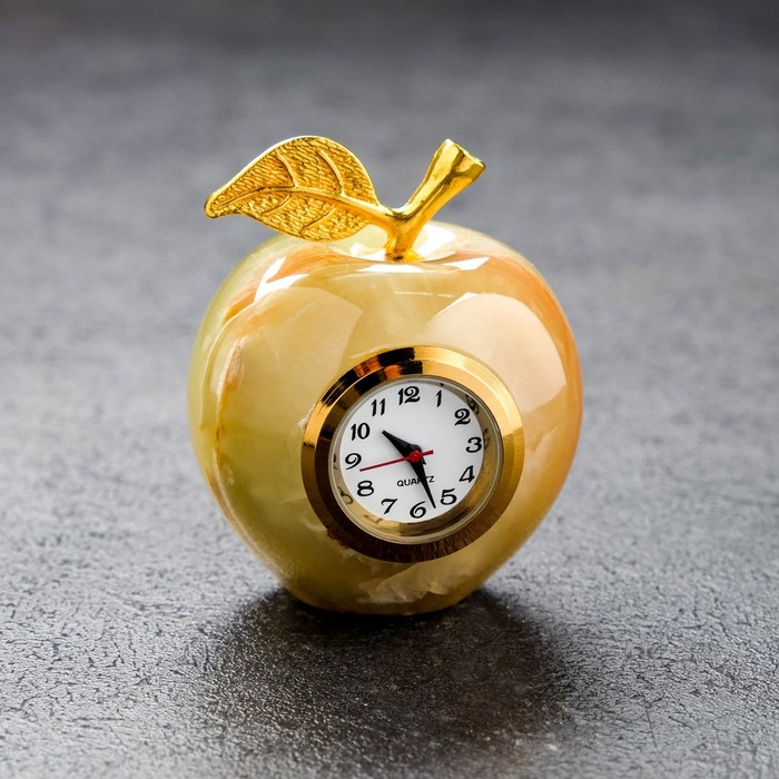 Часы «Яблоко», D=2 см, оникс сувенир яблоко 5 см оникс