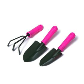 Набор садового инструмента, 3 предмета: рыхлитель, 2 совка, пластиковые ручки Ош