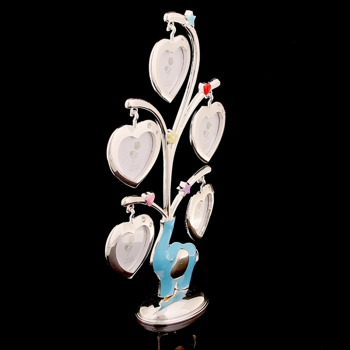 Фоторамка на 5 фото 4х4 см "Слонёнок" с эмалью