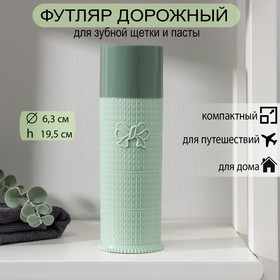 Футляр для зубной щётки и пасты «Бантик», 19,5 см, цвет МИКС Ош