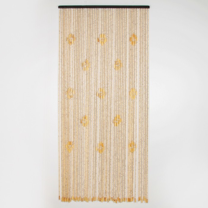 Занавеска декоративная «Шарики», 90×175 см, 31 нить, дерево