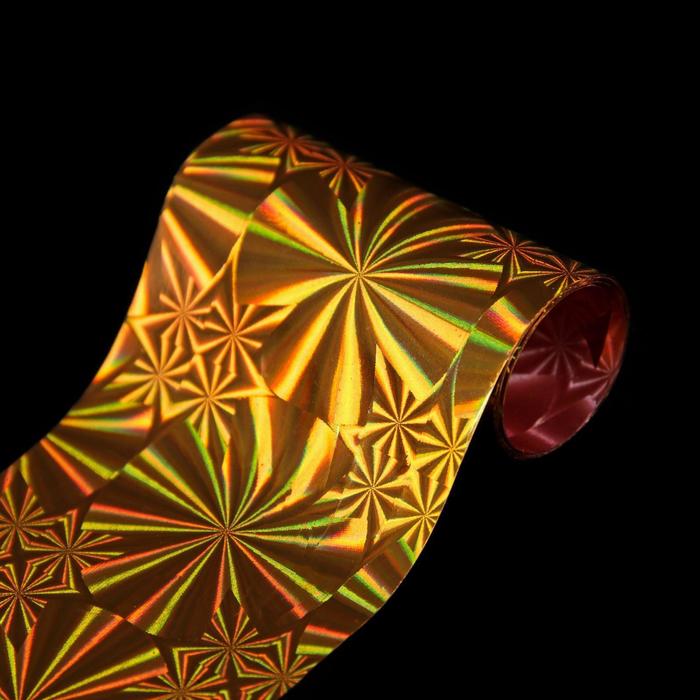 Переводная фольга для декора Круги, 4 80 см, цвет золотистый