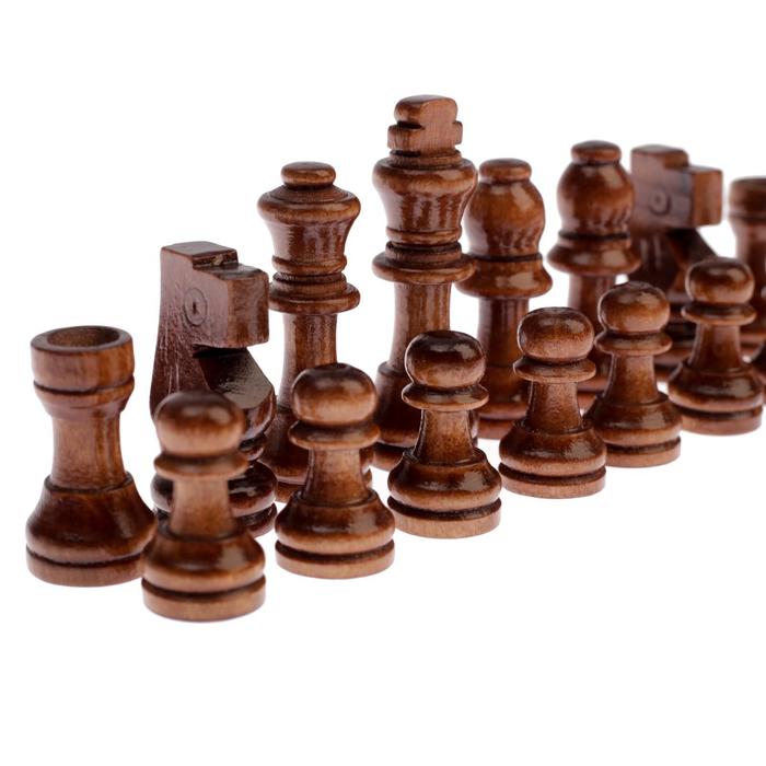 Шахматные фигуры, дерево, высота короля 5.5 см, в пакете  микс