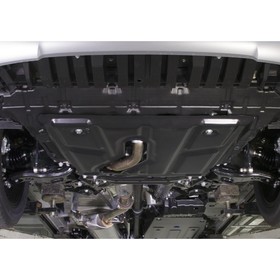 

Защита картера и КПП АвтоБРОНЯ (с вырезом под глушитель) для Toyota RAV4 CA40 АКПП (V - 2.5) 2012-2019, сталь 1.8 мм, с крепежом, 111.09506.1