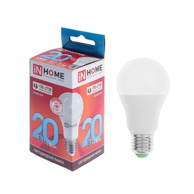 Лампа светодиодная IN HOME LED-A60-VC, Е27, 20 Вт, 230 В, 4000 К, 1800 Лм