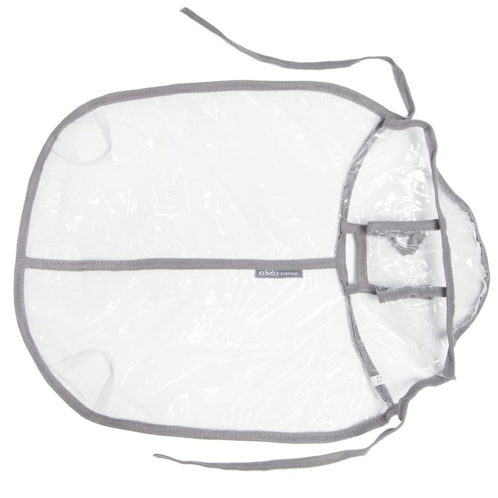 Дождевик с капюшоном для собак OSSO, р. 70 (ДС 70 см), прозрачный, окантовка микс цветов