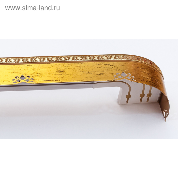 Карниз трёхрядный «Моцарт», ширина 160 см, золото, цвет антик