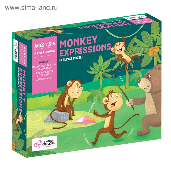 

Настольная игра для детей Chalk & Chuckles «Эмоции обезьянки»