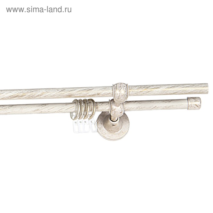 

Карниз двойной, ширина 320 см, цвет слоновая кость, золото
